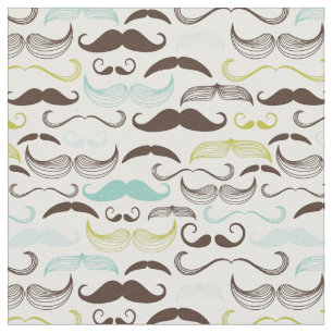Tecido Teste padrão do bigode, estilo retro 2