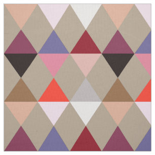 Tecido Teste padrão do Harlequin/diamante - Taupe multi