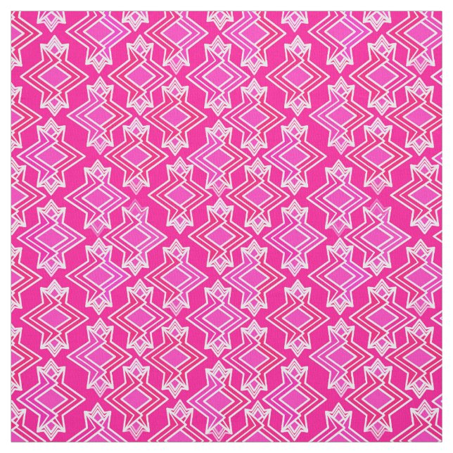 Tecido Teste padrão do papel de parede do art deco, rosa (Modelo)
