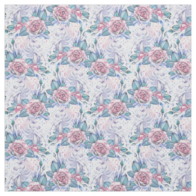 Tecido Teste padrão do rosa do rosa & do azul (Modelo)