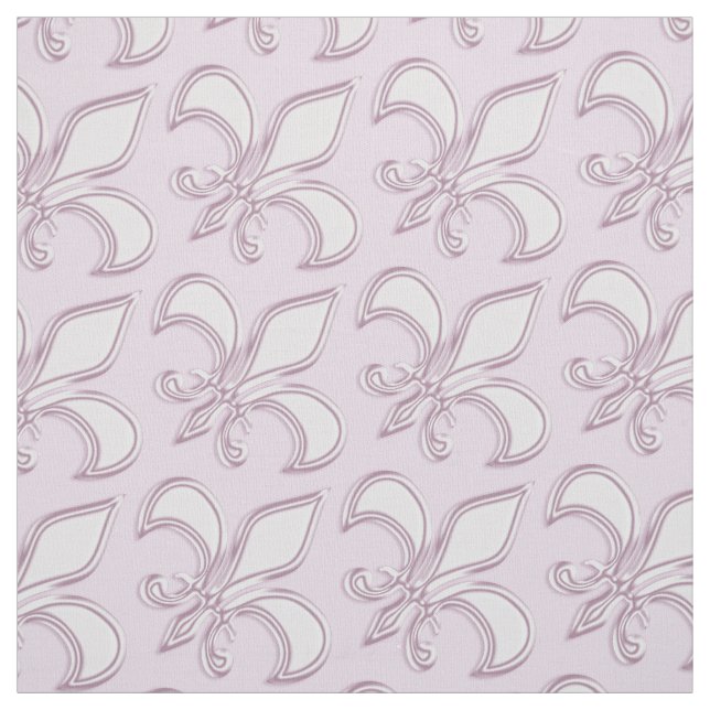 Tecido Teste padrão do roxo real da flor de lis (Modelo)