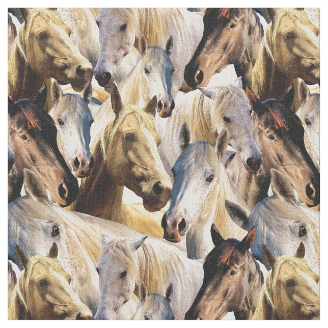 Tecido Teste padrão dos cavalos (Detalhe)