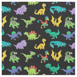 Tecido Teste padrão dos dinossauros de Derpy
