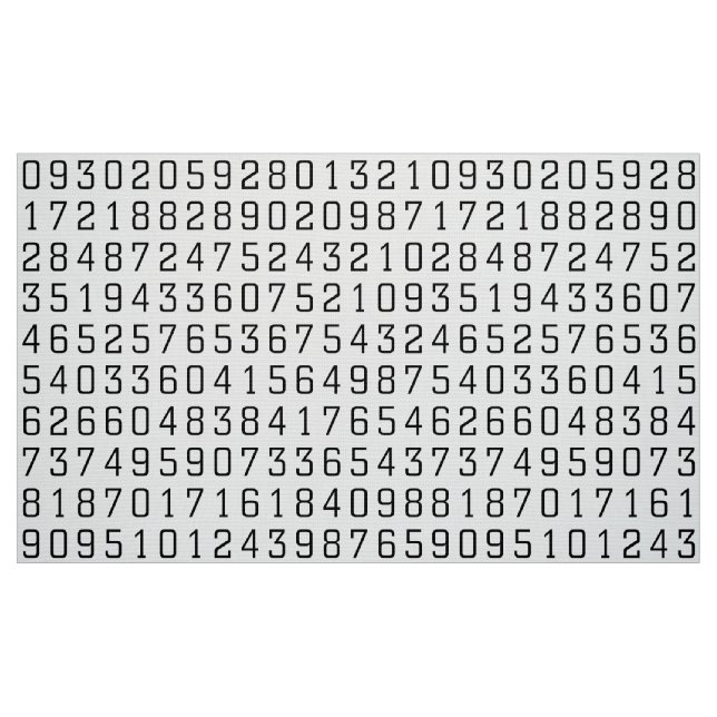 Tecido Teste padrão dos números (Fat Quarter)