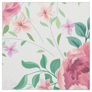 Tecido Teste padrão dos rosas do vintage do rosa e da