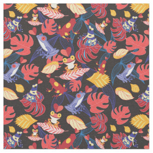 Tecido Teste padrão dos sapos dos amantes