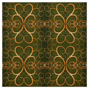 Tecido teste padrão dourado abstrato do redemoinho