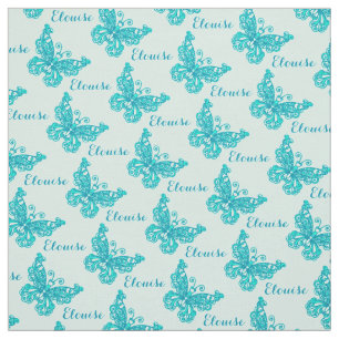 Tecido Teste padrão estilizado personalizado da borbolet