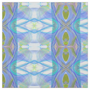 Tecido teste padrão étnico azul do fractal