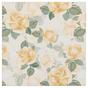 Tecido Teste padrão floral com rosas amarelos