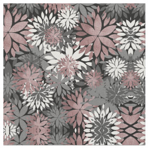 Tecido Teste padrão floral da ilustração do ouro