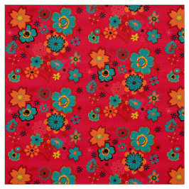 Tecido Teste padrão floral Funky
