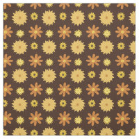 teste padrão floral retro do amarelo alaranjado de