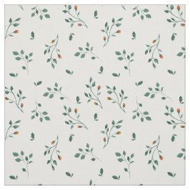 Tecido Teste padrão floral verde branco delicado