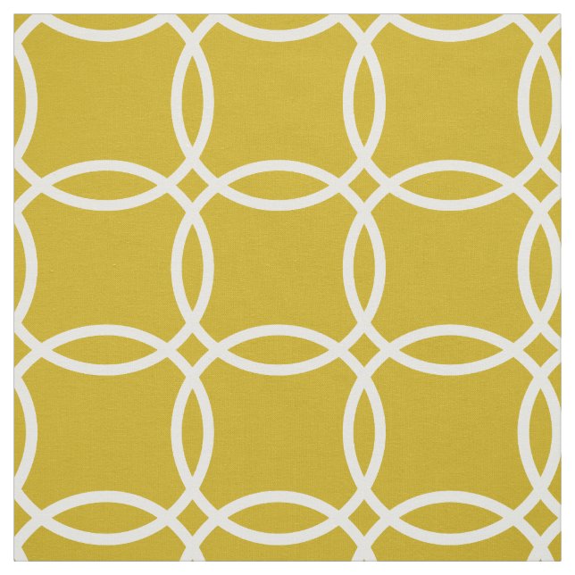 Tecido Teste padrão geométrico amarelo e branco da (Modelo)