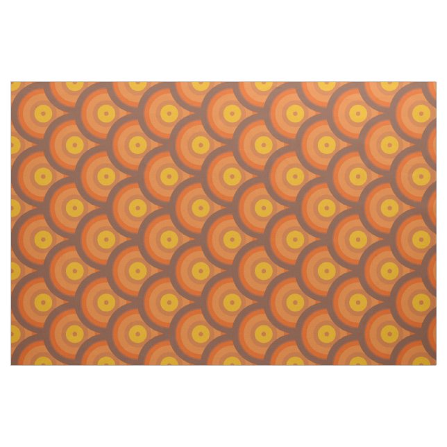 Tecido teste padrão geométrico do anel do estilo 70s (Fat Quarter)