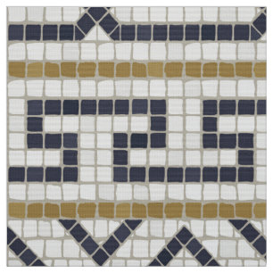 Tecido Teste padrão geométrico do mosaico a motor roman