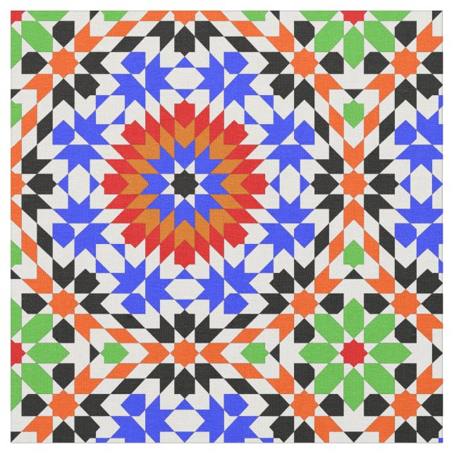 Tecido Teste padrão geométrico islâmico (Detalhe)