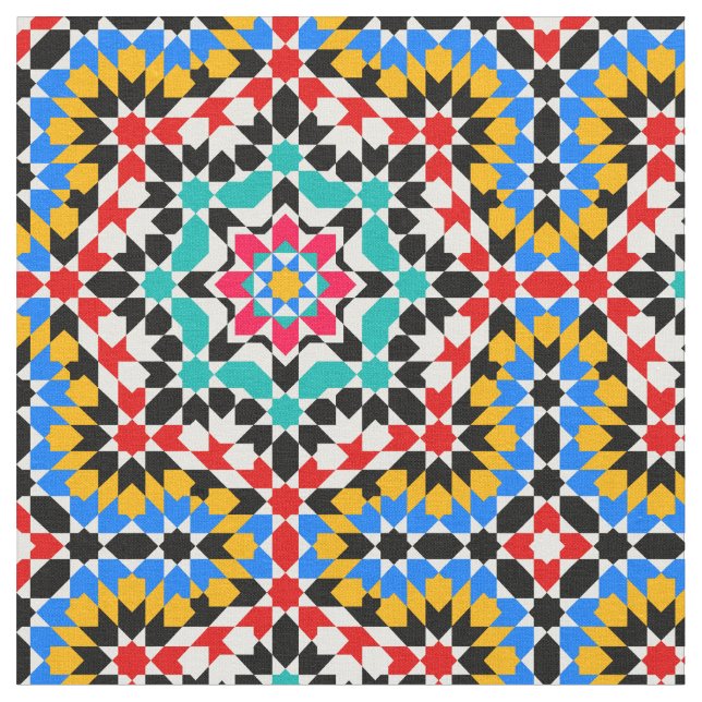 Tecido Teste padrão geométrico islâmico (Detalhe)