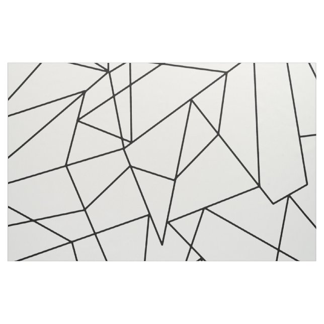 Tecido Teste padrão geométrico preto e branco moderno (Jarda)