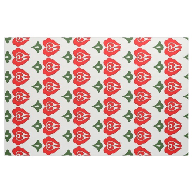 Tecido Teste padrão húngaro da tulipa (Fat Quarter)