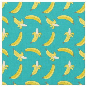 Tecido Teste padrão ilustrado bananas ido engraçado
