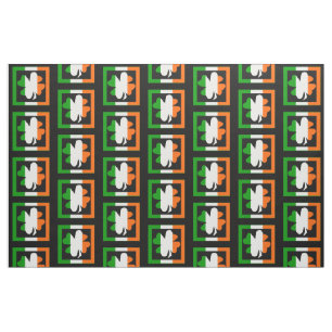 Tecido Teste padrão irlandês do trevo da bandeira