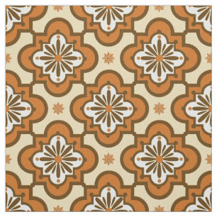 Tecido Teste padrão marroquino do azulejo - oxidação e