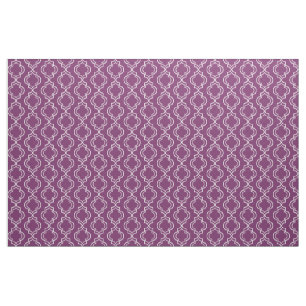 Tecido Teste padrão marroquino elegante roxo da treliça