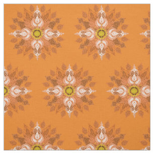 Tecido Teste padrão oriental de paisley do fogo