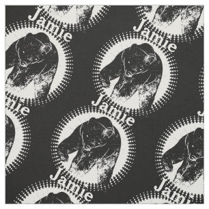 Tecido Teste padrão personalizado do urso preto