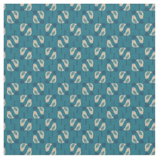 Tecido teste padrão que indica pássaros (Detalhe)