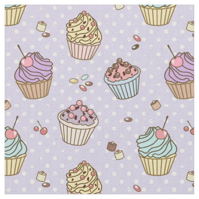 Tecido Teste padrão retro dos doces (Detalhe)