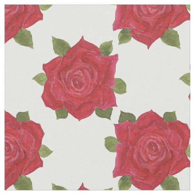 Tecido Teste padrão romântico das rosas vermelhas no (Detalhe)