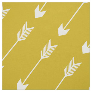 Tecido Teste padrão tribal amarelo das setas da mostarda