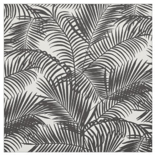 Tecido Teste padrão tropical preto moderno das palmeiras