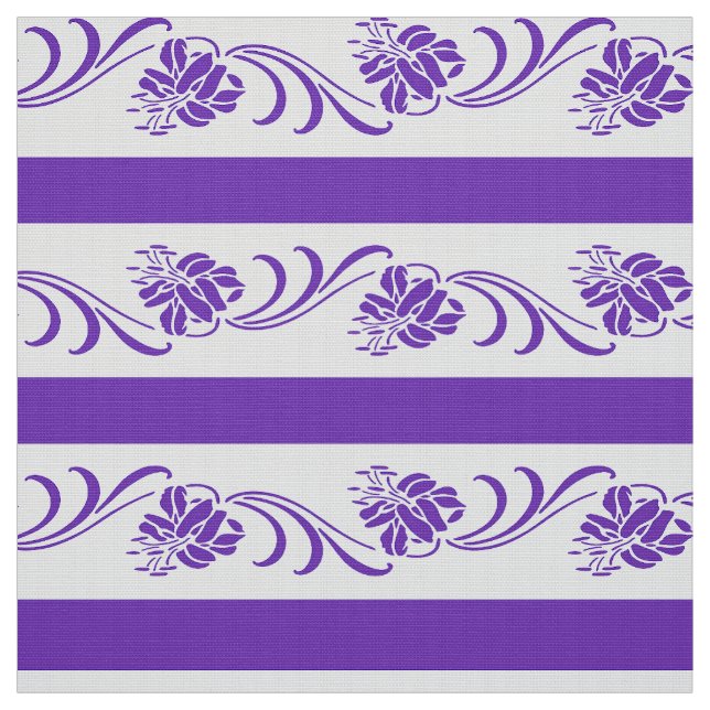 Tecido Teste padrão violeta floral das listras (Modelo)