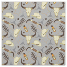 Tecido Texas Longhorn Skulls and Stetsons CHURRASCO paten