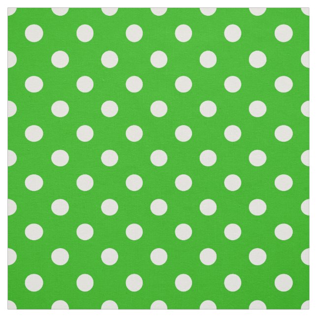 Tecido Têxtil de Bolinhas brancas verdes (Modelo)