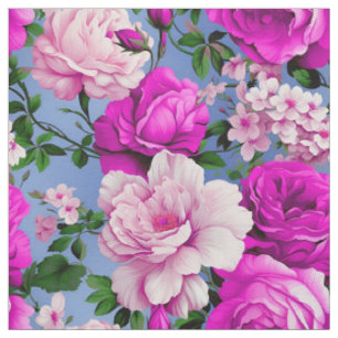 Tecido Têxtil De Rosa Roxo Grande Retro