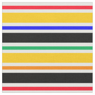 Tecido Têxtil de stripes multicolorido preto amarelo