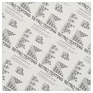Tecido Texto Retroativo - Código Morse Internacional Hum