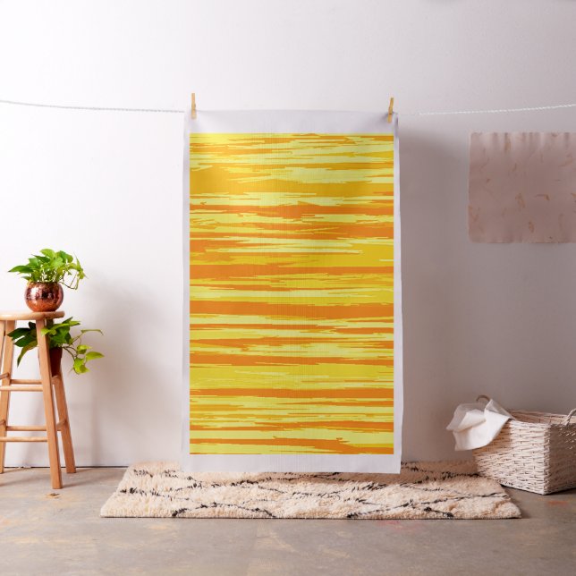 Tecido Textura de madeira abstrata laranja e amarelo (In Situ)