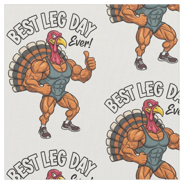 Tecido Thanksgiving Leg Day Fabric (Detalhe)