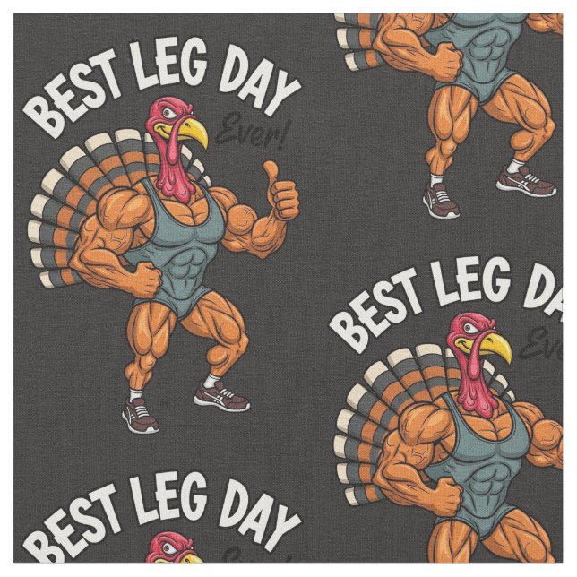 Tecido Thanksgiving Leg Day Fabric (Detalhe)