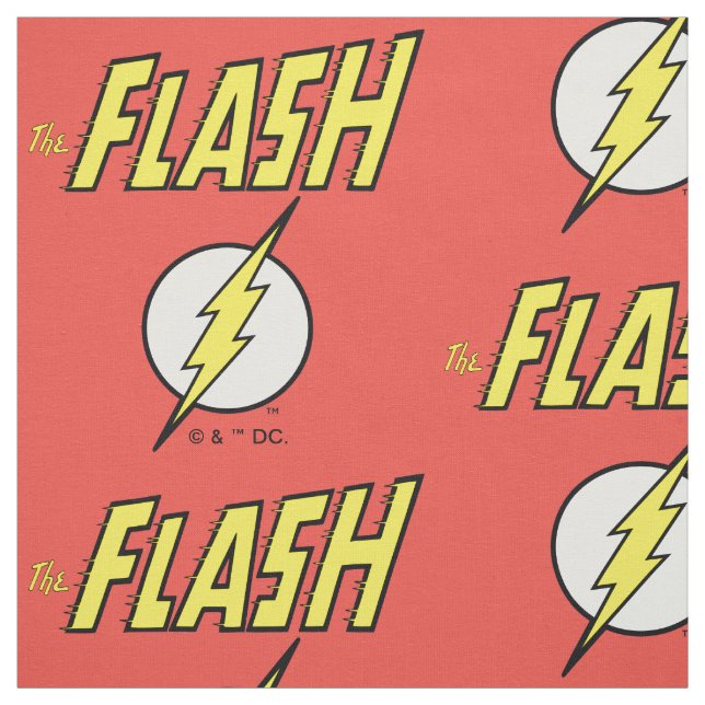 Tecido The Flash Name & Lightning Bolt Logo (Modelo)