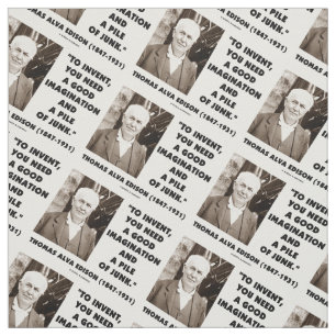 Tecido Thomas Edison para inventar a pilha da imaginaçã