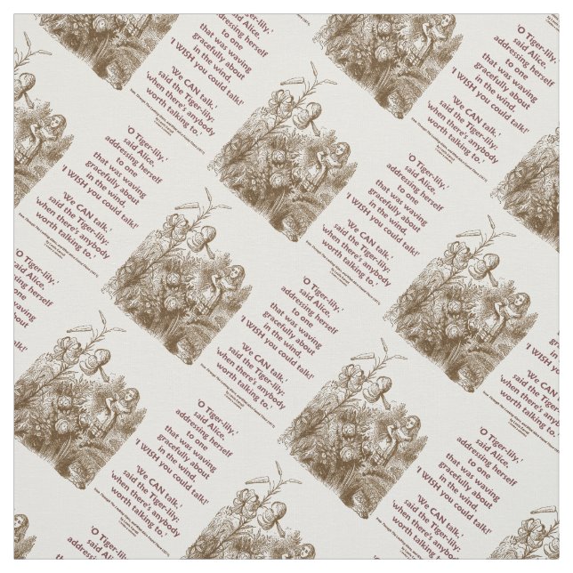 Tecido Tiger-Lily Pode Falar Com A Wonderland. (Modelo)