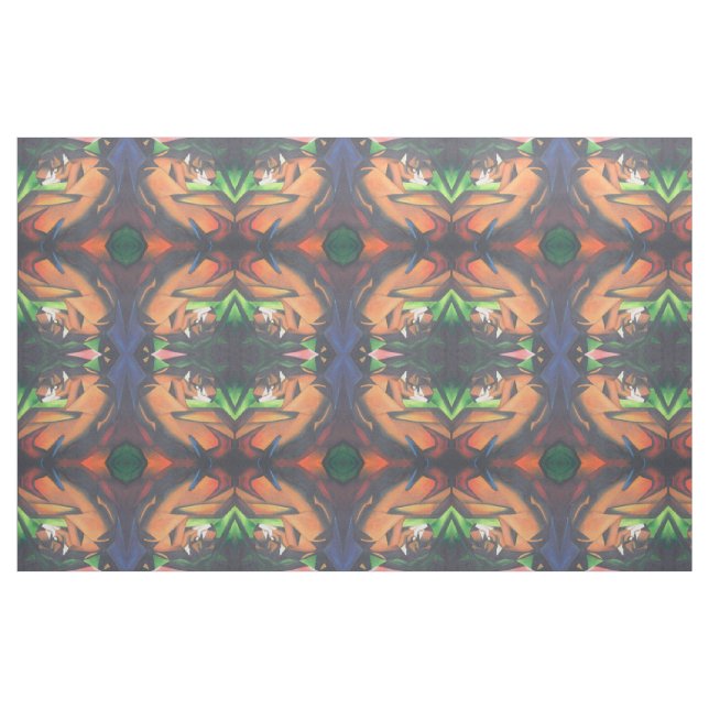 Tecido Tigre No Estilo De Arte Geométrica Franz Marc (Fat Quarter)