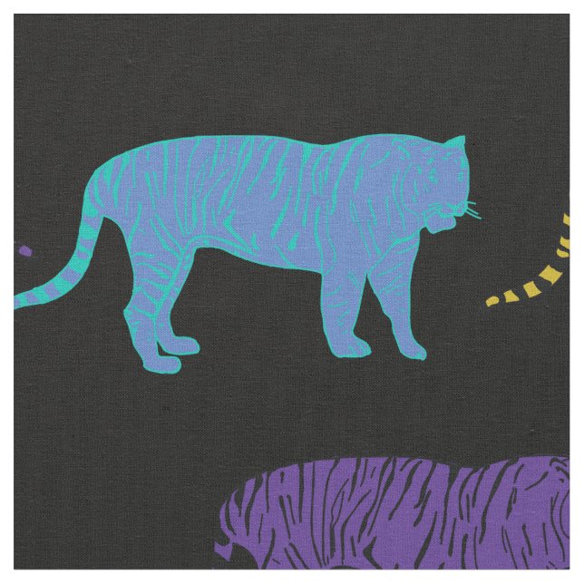 Tecido Tigres de pop Art  (Detalhe)